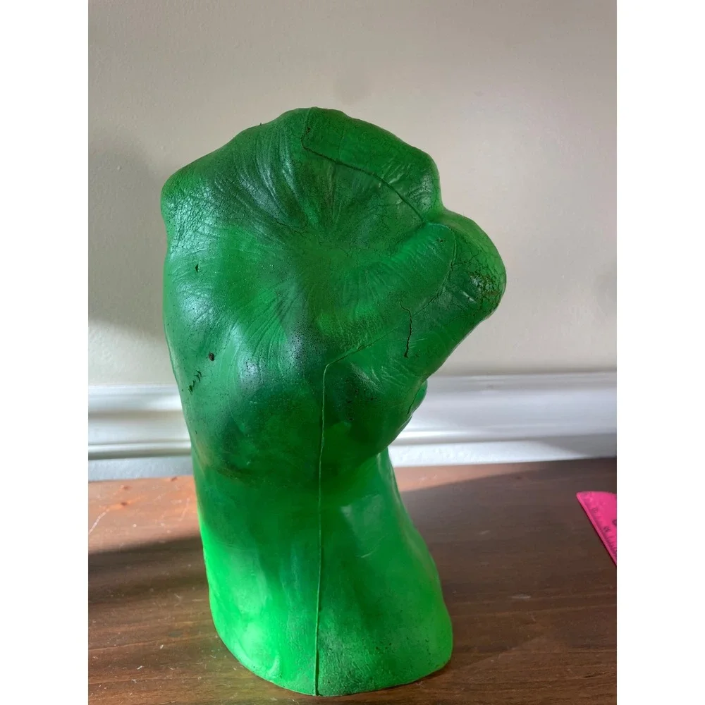 Vintage Marvel Incredible Hulk Foam Fist Toy 2003 Green Superhero left hand